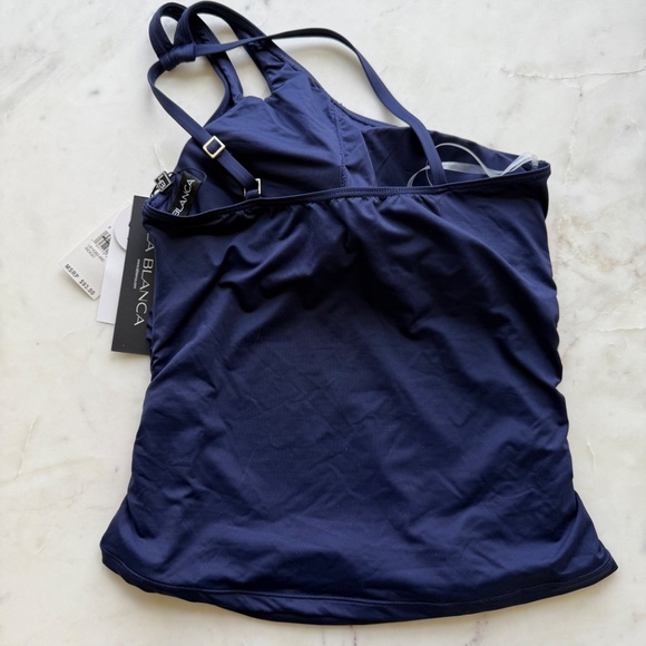 La Blanca Island Goddess One-Shoulder Tankini Top – Size 8 – Indigo – NWT - Picture 7 of 8